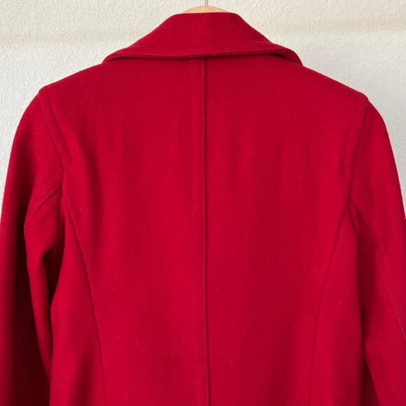 Gap Wool Peacoat Red Double Breasted Topcoat XS - Picture 4 of 12